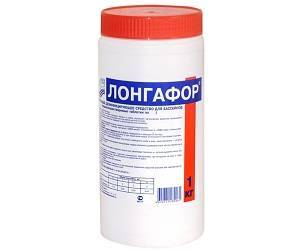 лонгафор-200г/1кг медленнорастворимые таблетки для непрерывн.хлорн.дезинф.воды банка