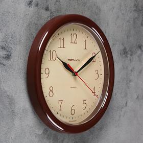 часы настенные круглые every day, d=24,5 см, кремовый циферблат, рама коричневая