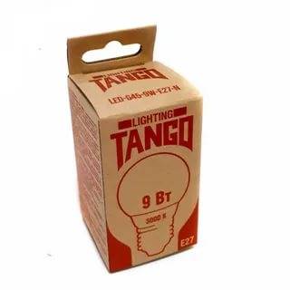 лампа 9w e27 шарик 3000k tango