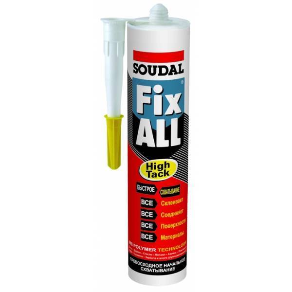 Soudal fix all high. Клей-герметик Soudal Fix all, 290 мл. Soudal Fix all High Tack. Quelyd 007 жидкий металл - монтажный клей-герметик. Титан фикс герметик белый.