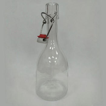 бутылка 0,7л, прозрачная "бабл", с бугельной пробкой