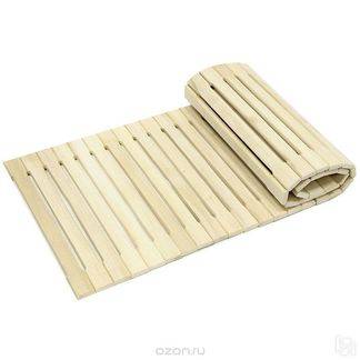 коврик деревянный, липовая рейка 50*150 см "банные штучки", / 5