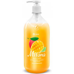 жидкое крем-мыло "milana манго и лайм" (флакон 1л.)