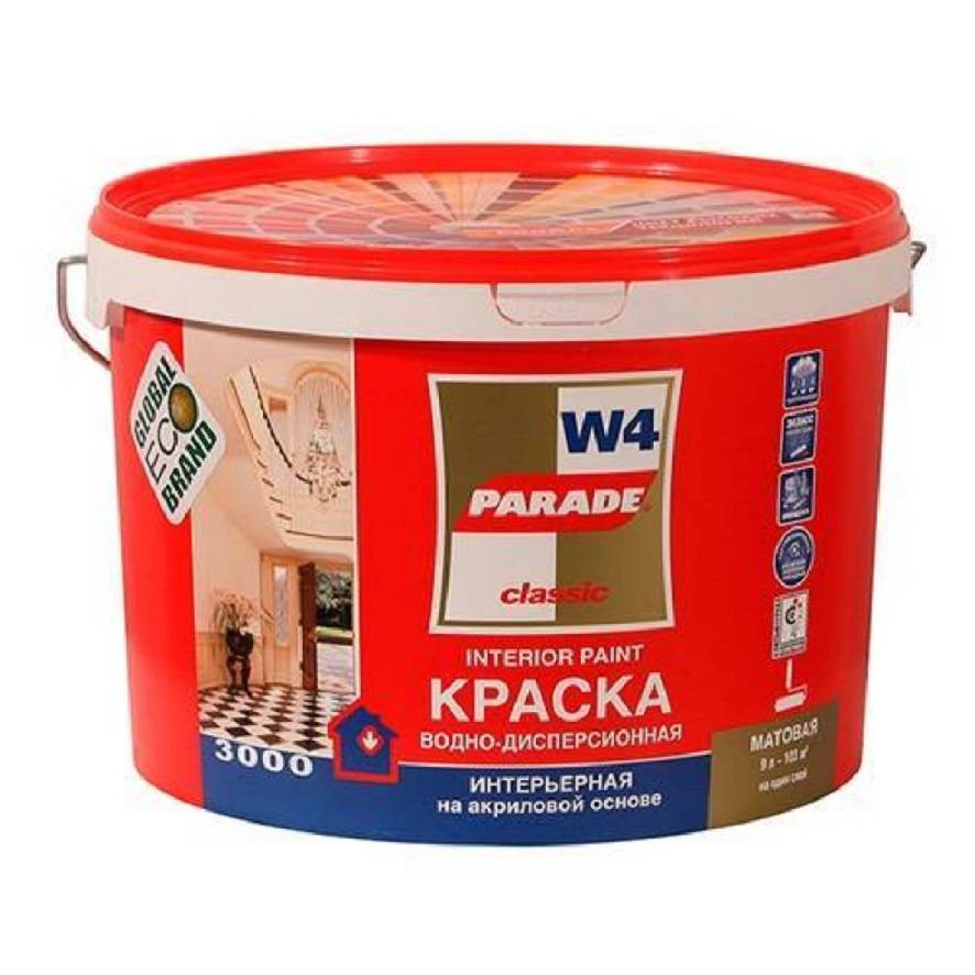 Краска parade. Краска водоэмульсионная Parade w4. Краска интерьерная параде w4. Водоэмульсионная краска интерьерная 9л Parade. ВД Parade w4 дом и офис база а белая матовая.