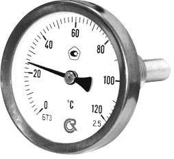 термометр биметалл 120 гр.l=60
