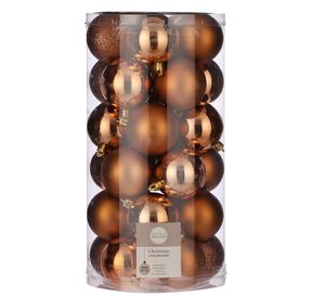 декор н-р шаров o 8 см 25 шт. бронзовый в прозрачной упаковке