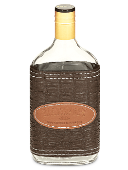 бутылка магарыч "воск" (фляжка) 0,5л.+ чехол коричневый+ колпачок