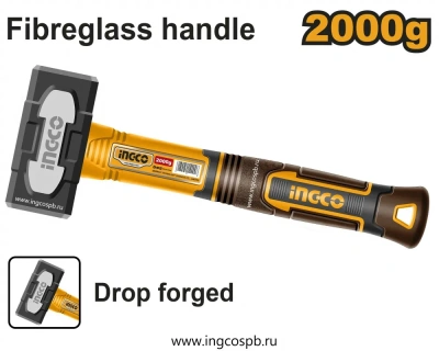 кувалда ingco hsth82000 фибергласовая рукоятка 2000г