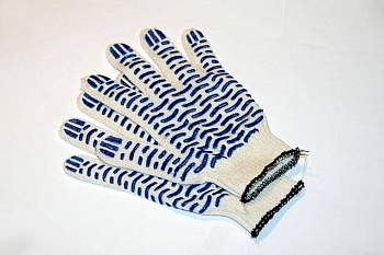 перчатки хб с пвх волна 6н/10кл (в уп. 200шт)