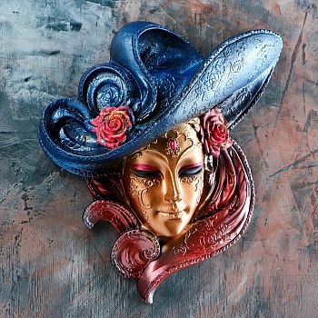 венецианская маска "розы" 26см 3048644