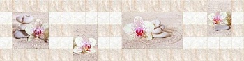 кухонный фартук 2440*610*3мм орхидея на песке
