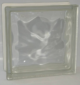 стеклоблок окрашенный внутри волна молочный 190х190х80 мм