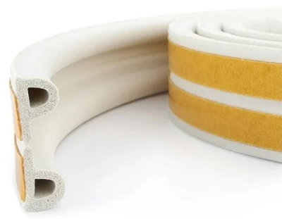 уплотнитель р-профиль белый рулон 100 м (кратно 5 метрам (2,5+2,5))