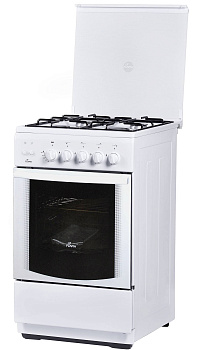 плита газовая flama 4-х комф. fg 2424 w 50см белая
