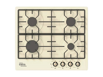 вароч. панель газ. oasis p-mr(n) эмаль, беж./бронза, чугун. реш., авторозжиг, газконтр.