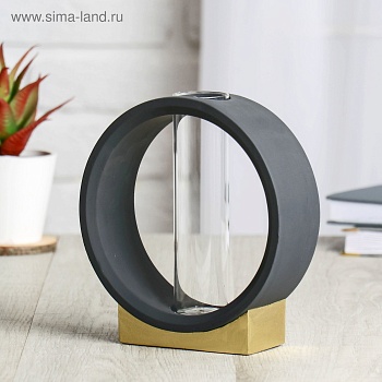 ваза керамика настольная "призма" 17*18*6 см, круг
