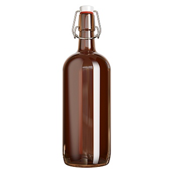 бутылка 1л, коричневая, с бугель-пробкой