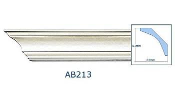 карниз потолочный гладкий ab213 (35шт)