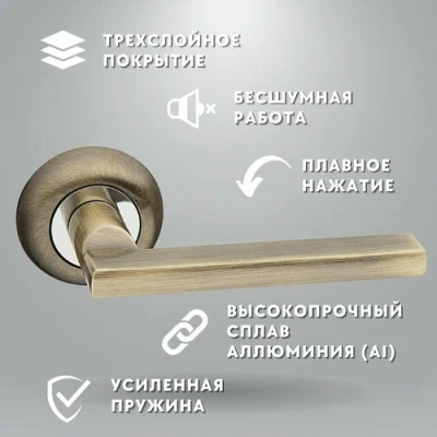 дверные ручки palidore a-40 ab цвет бронза