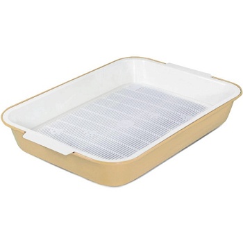 дарэлл 40х26х6,5 см туалет для кошек с сеткой, бежевый 1х25