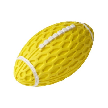 homepet silver series 14,5 см х 8,2 см х 7,9 см игрушка для собак мяч регби с пищалкой желтый каучук