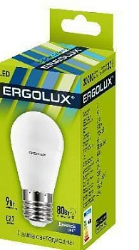 лампа ergolux led-g45-9w-e27-4500k