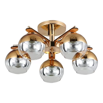 люстра rivoli zella 9064-305 5 х е27 40 вт модерн