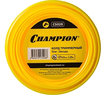 корд трим.champion star 3.0мм* 25м (звезда), c5029, шт