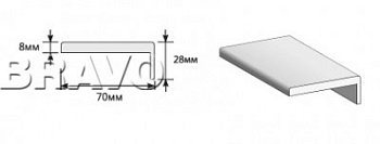 наличник т biaco veralinga 2150*70*8 прямоугольный эко мдф браво