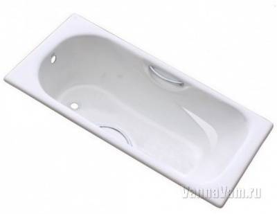 чугунная ванна donni 180х80см с ножками с ручками