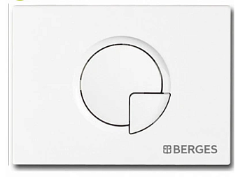 кнопка berges для инсталляции novum r1 белая 040021