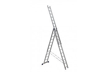лестница алюминиевая 3-х секц 12 ступеней (арт 5312) 5312