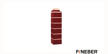 угол наружный fineber кирпич облицовочный britt красный 119*485мм (10шт/уп)