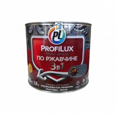 грунт эмаль по ржавчине 3 в 1 profilux белая 1,9кг (6)