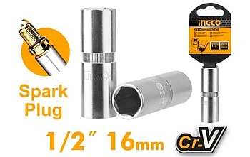 головка свечная 1/2" 16 мм ingco hsps12161 industrial