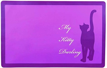 trixie коврик под миску `my kitty darling ` 44х28 см (1х6)