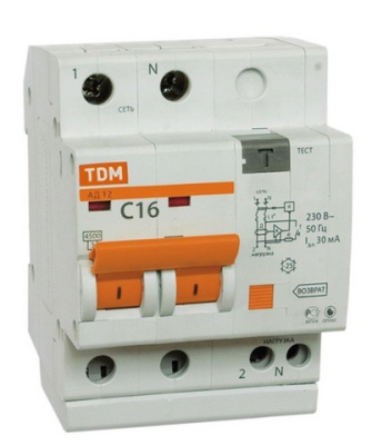 диф.автомат ад12 2р 20а 30ма tdm sq0204-0108 распродажа..