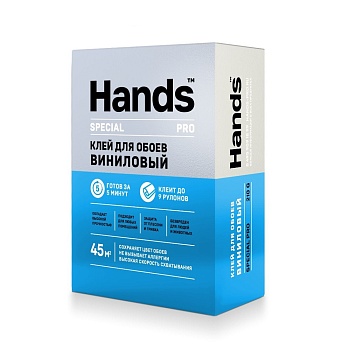 клей обойный hands special pro для тяжелых виниловых обоев 420 г