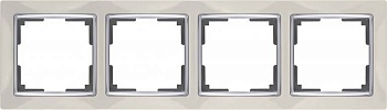 рамка на 4 поста wl03-frame-04 (слоновая кость, basic) werkel