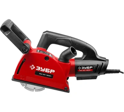 штроборез сетевой зубр зш-30-1200т, 1200вт, 125мм, 2 диска