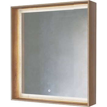 зеркало frame 75 дуб трюфель с подсветкой (сенсор)