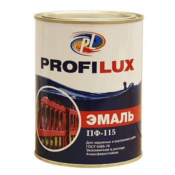 эмаль "profilux" пф-115 белая глянцевая 0,9кг