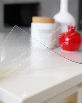 клеенка силиконовая прозрачная dekorelle 1,0*20м(рифленая) толщина 0,8мм