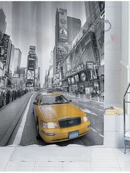штора для ванной yellow taxi (нью-йорк) 180*200