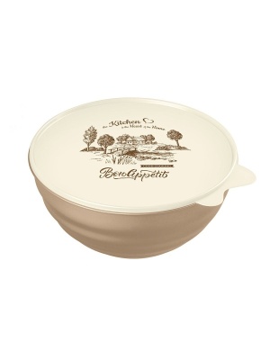 миска с крышкой с декором wave 2,8л