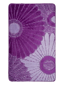 коврик для в/к banyolin classic color из 1 шт 60х100см цветы 11 мм (фиолетовые) 1/40
