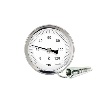 термометр накладной с пружиной 1/4"(0с - 120с)