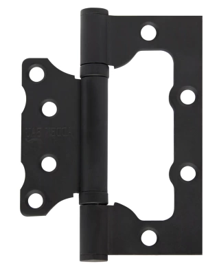 петля без врезки(бабочка) aden bau 2bb black 100х75х2,5мм черный