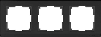рамка на 3 поста черный werkel wl04-frame-03-black