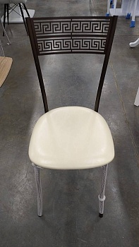 стул инга (арт.ся 11) цвет коричневый/коричневый, сиденье винилкожа №д1 бежевый